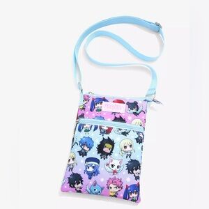 NWT Hot Topic Anime Chibi Character passport Bag - Multicolor